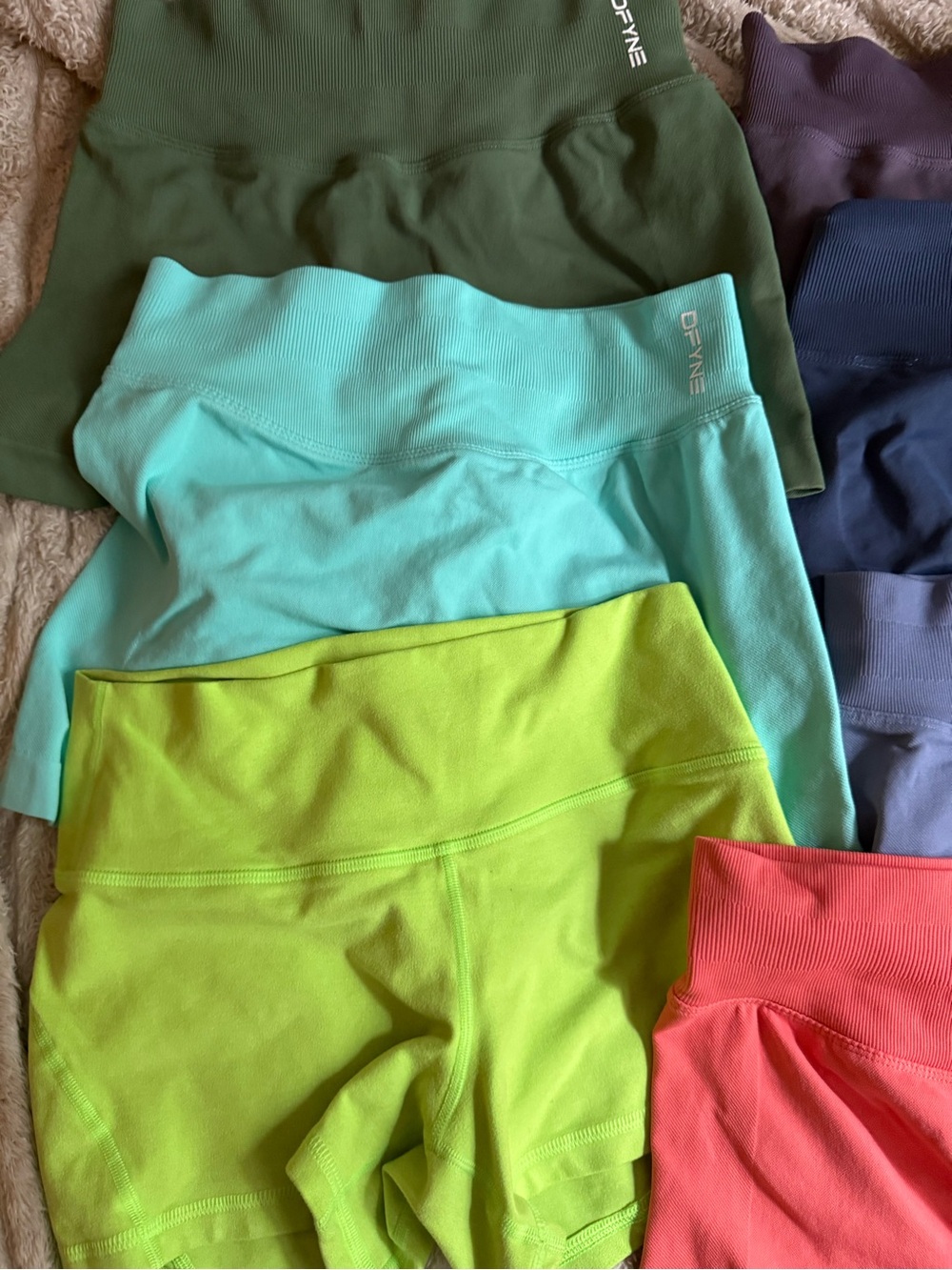 Women's mid-Waist Athletic Shorts — Lime Green 💚💚💚NEW